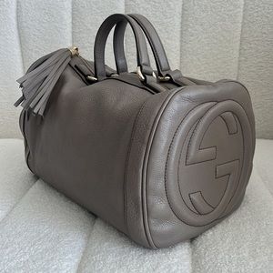 SOHO BOSTON LEATHER HANDBAG